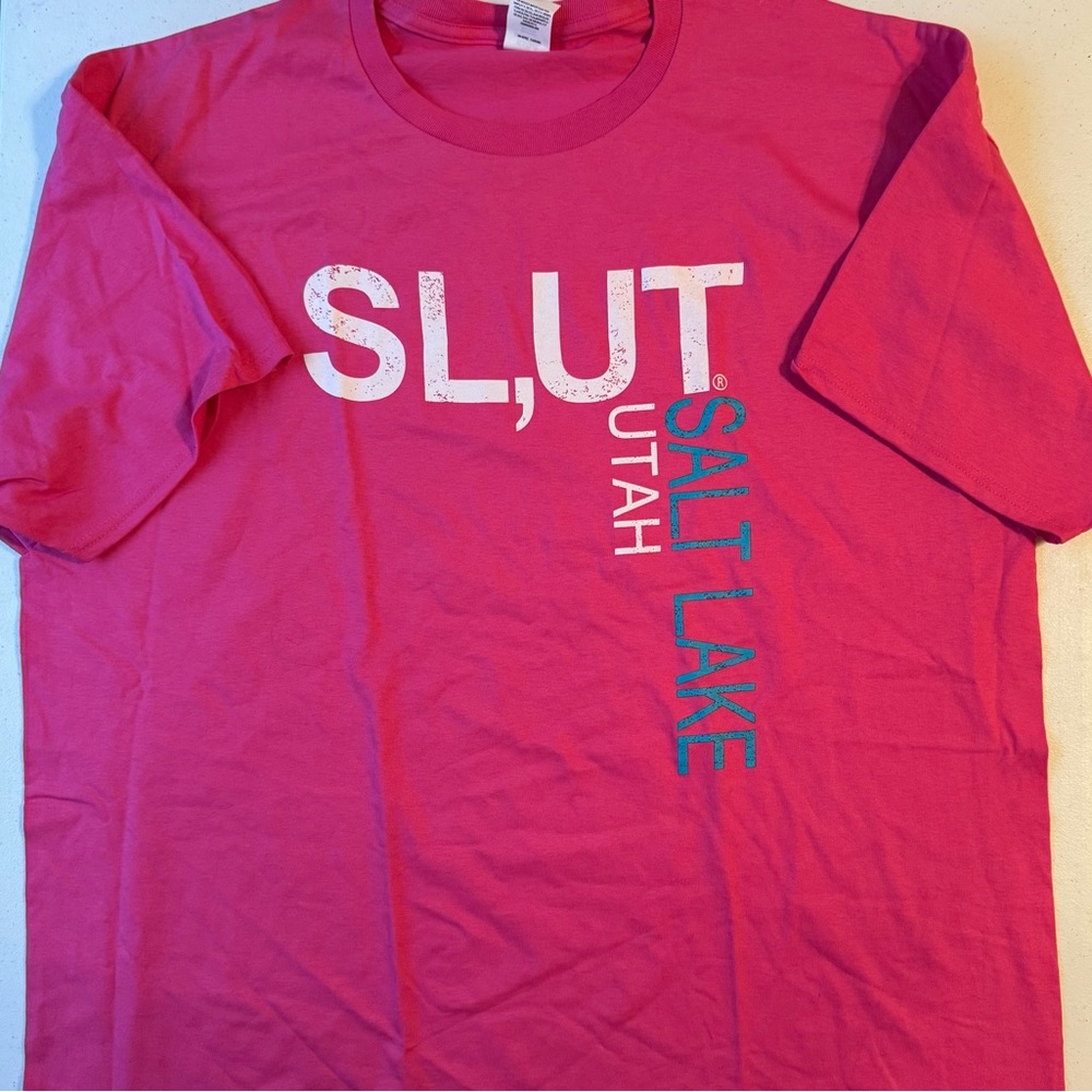 Hanes Pink Salt Lake Graphic Tee | 2X
